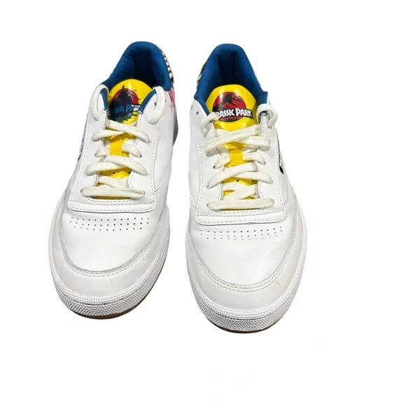 Reebok Jurassic Park x Club C 85 'Dennis Nedry' Sneakers Unisex M 8:5 W 10 - Picture 2 of 12